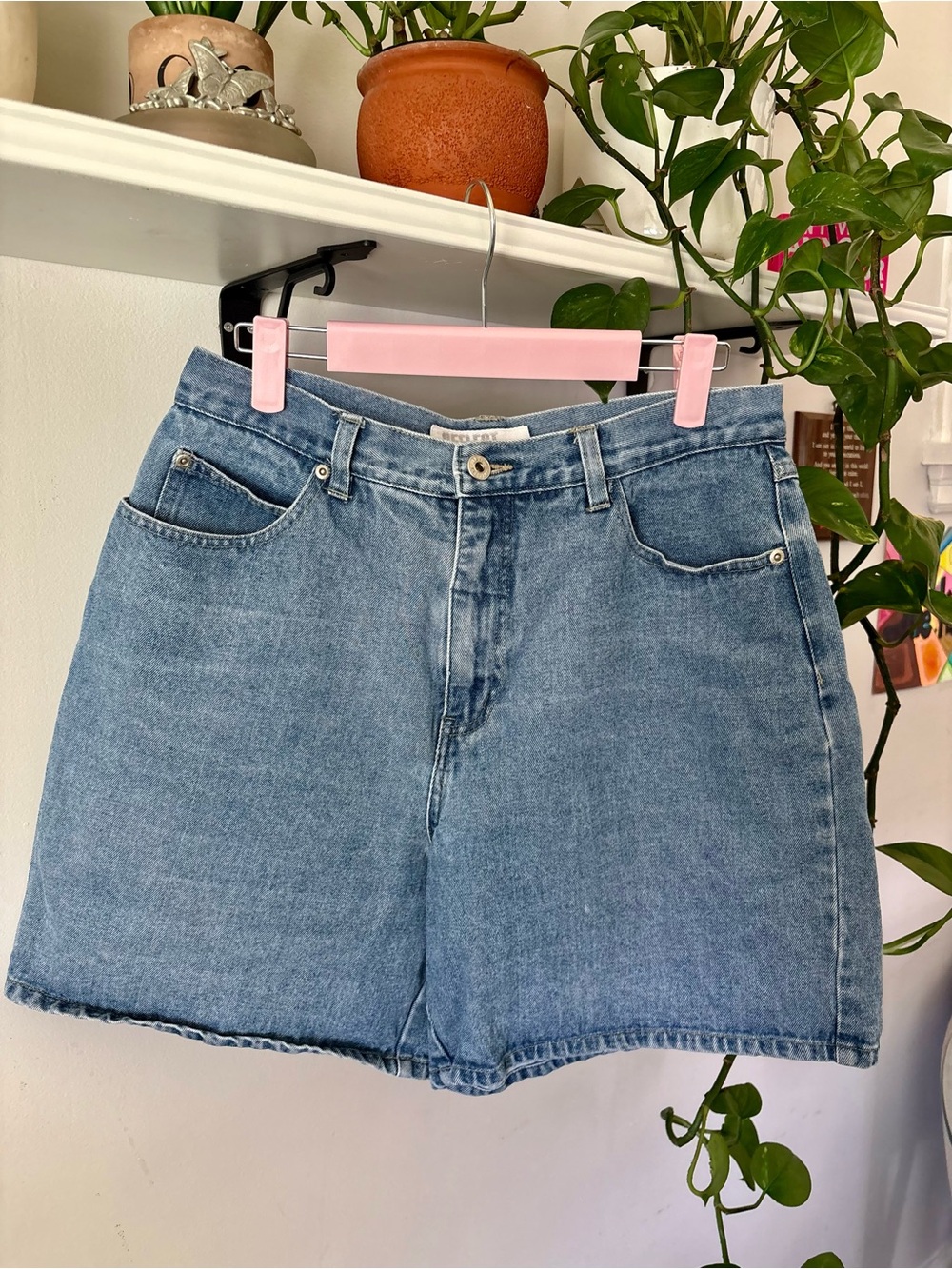 Vintage Light Blue High-Rise Denim Shorts